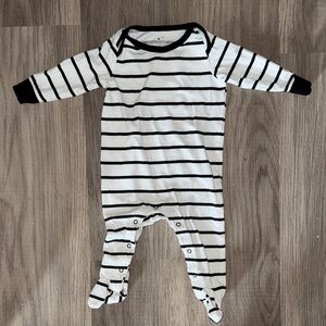 Striped Black and White 3-6 Months One Piece